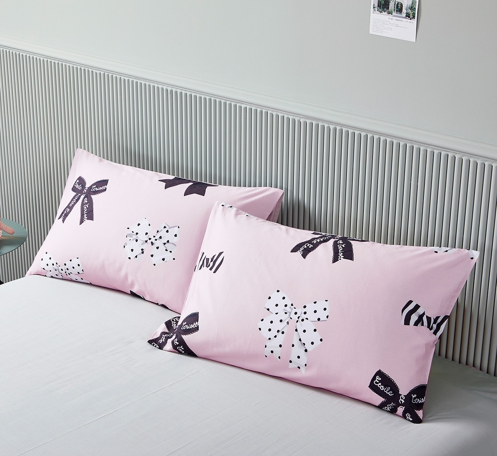 【Rose Cutie x Etoile et Griotte】Rose Cutie Ribbon布団カバー4点セット(ピンク)