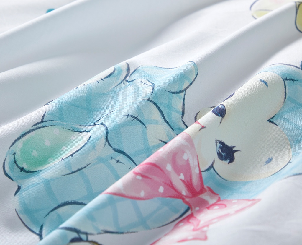 【Rose Cutie x Ms LUTRA】Retro Dolls布団カバー4点セット(ミント)