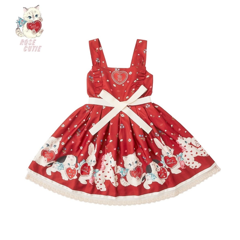 【Rose Cutie】Red Heart Dolls with Pipi ジャンパースカート