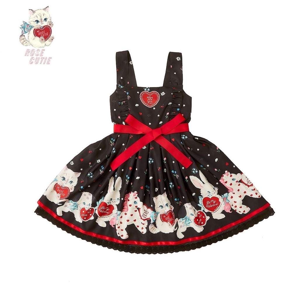 【Rose Cutie】Red Heart Dolls with Pipi ジャンパースカート