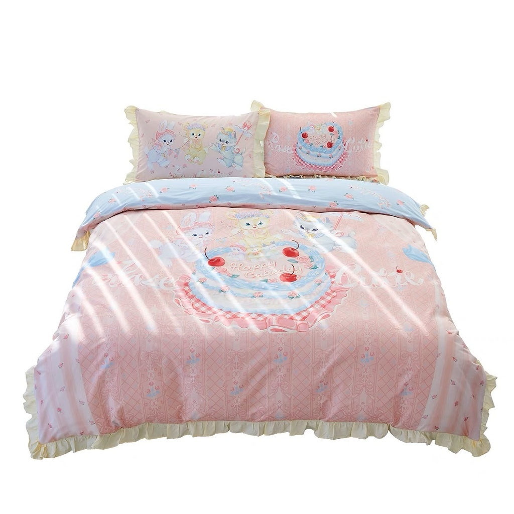 【Rose Cutie x Ms LUTRA】Happy Cake布団カバー4点セット