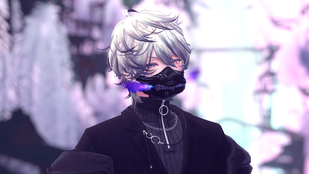 【VRC用ギミック付き】陽狼の面