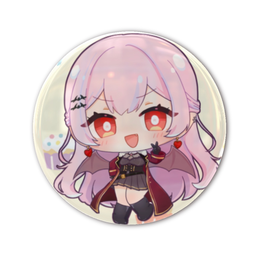 ミニレイラ缶バッジ/ロングB［レイラ・マグノリア］