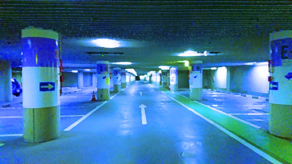 【背景素材】地下駐車場 13種類