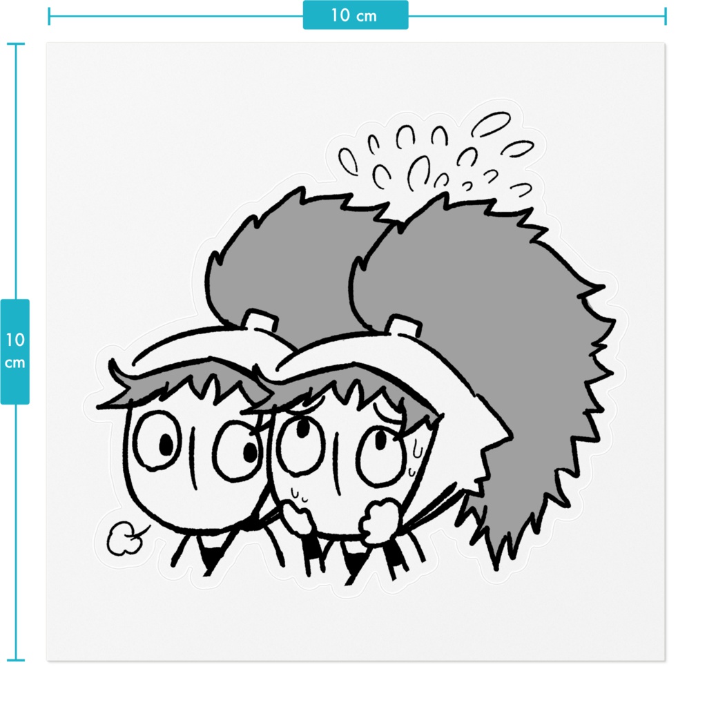 5年ステッカー はちやとふわ