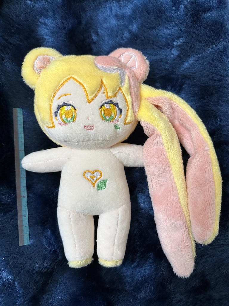 【20cm】自作ぬいぐるみ　ピンクグレープフルーツくま