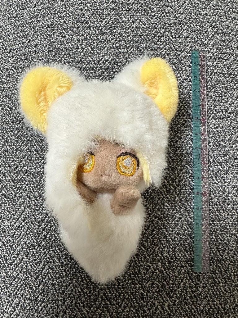 【10cm】自作ぬいぐるみ　ちび猫妖精　レモンオレンジ