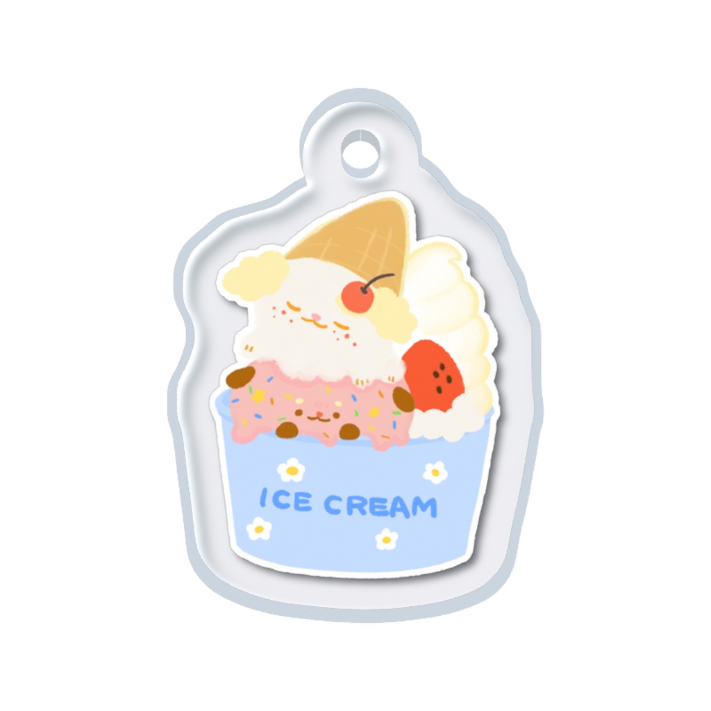ふわんふわんアイスクリームチャーム