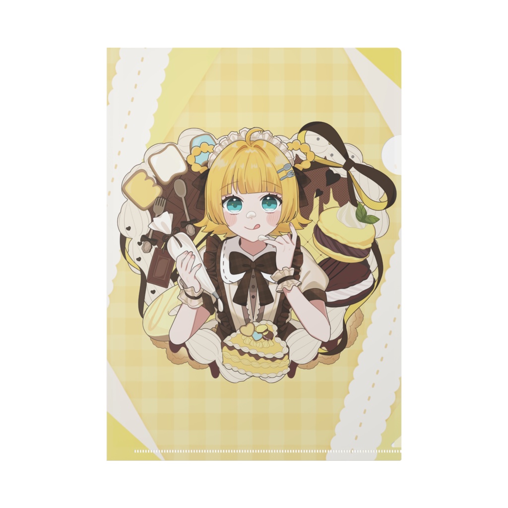 円円愛プリンメイド衣装 クリアファイル