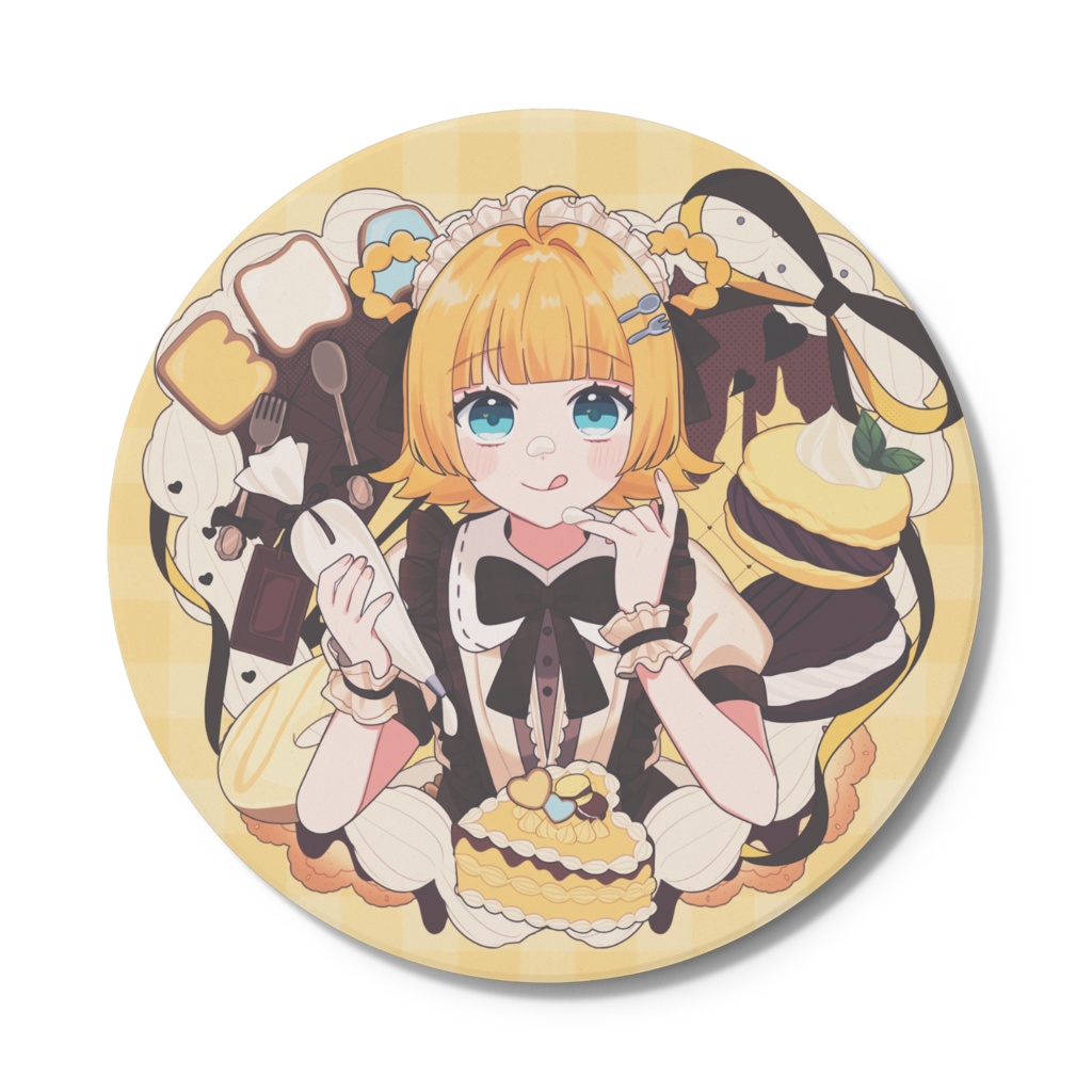 円円愛プリンメイド衣装 コースター