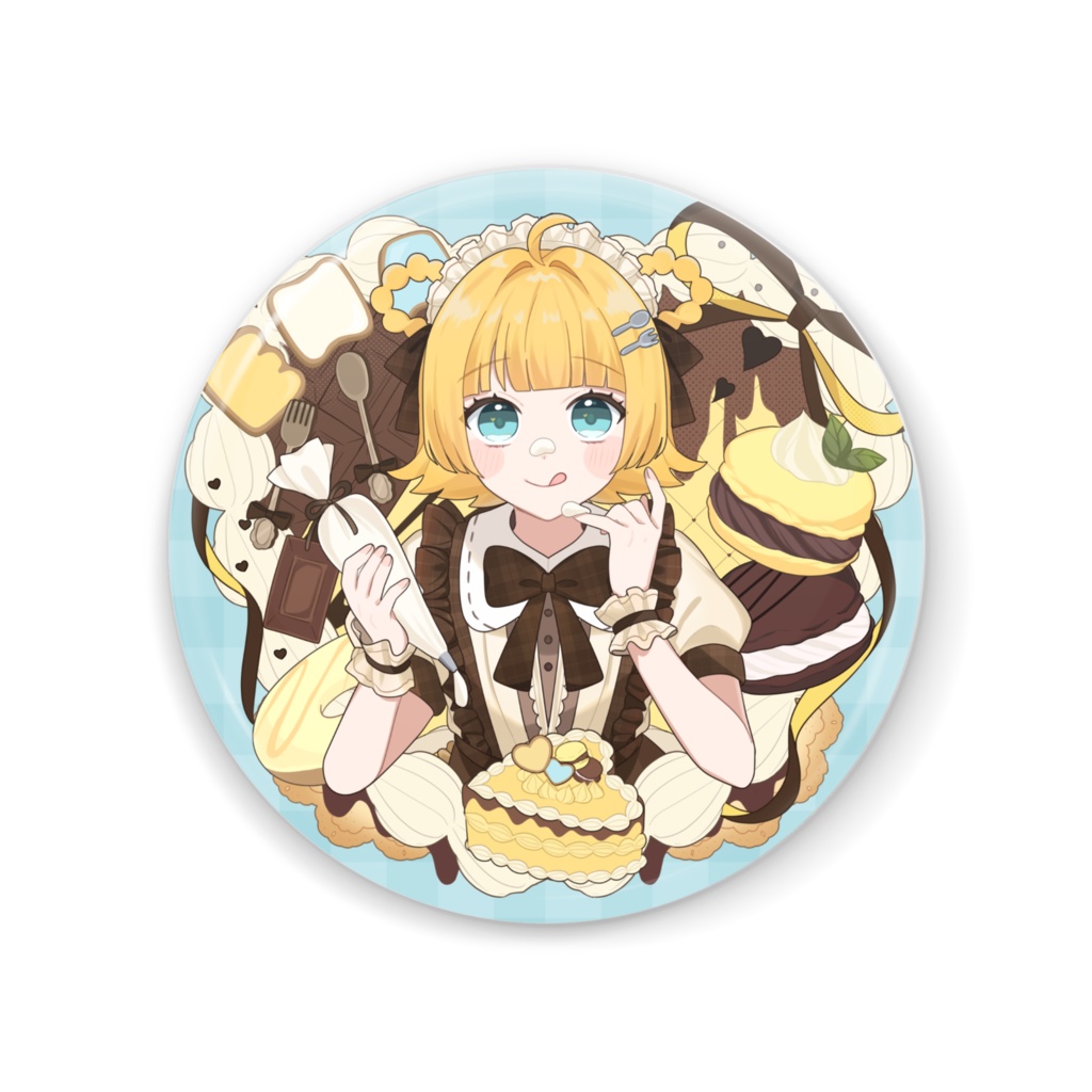 円円愛プリンメイド衣装 缶ミラー