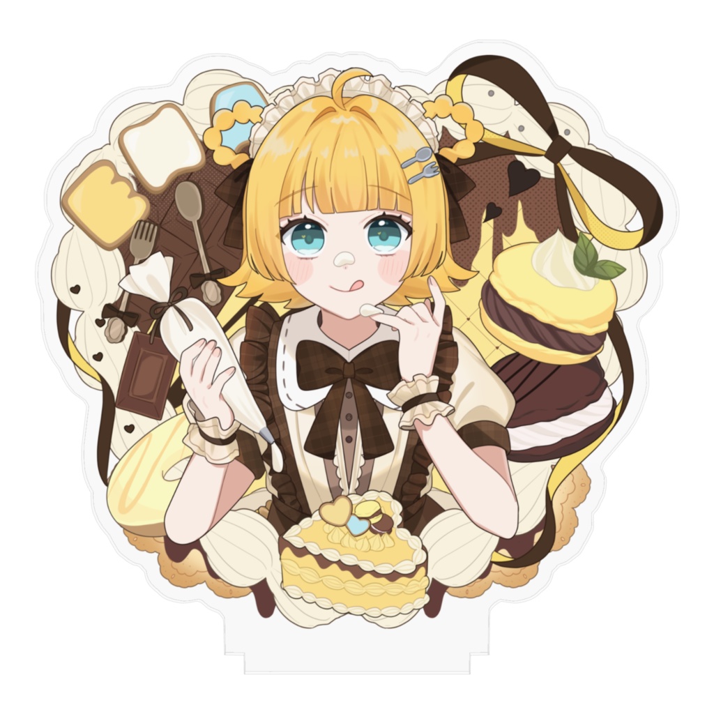 円円愛プリンメイド衣装 アクリルフィギュア(等身ver.)