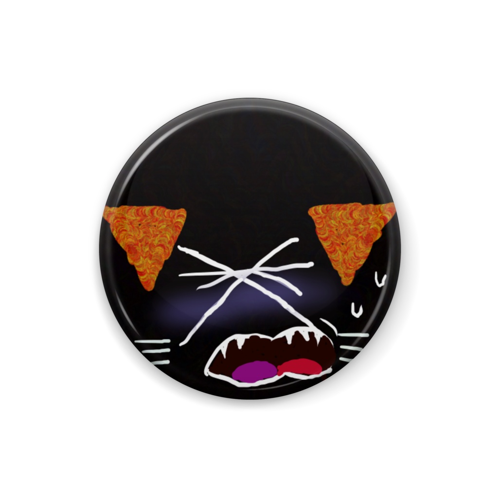 ねこのティーチくんにらめっこバッジ