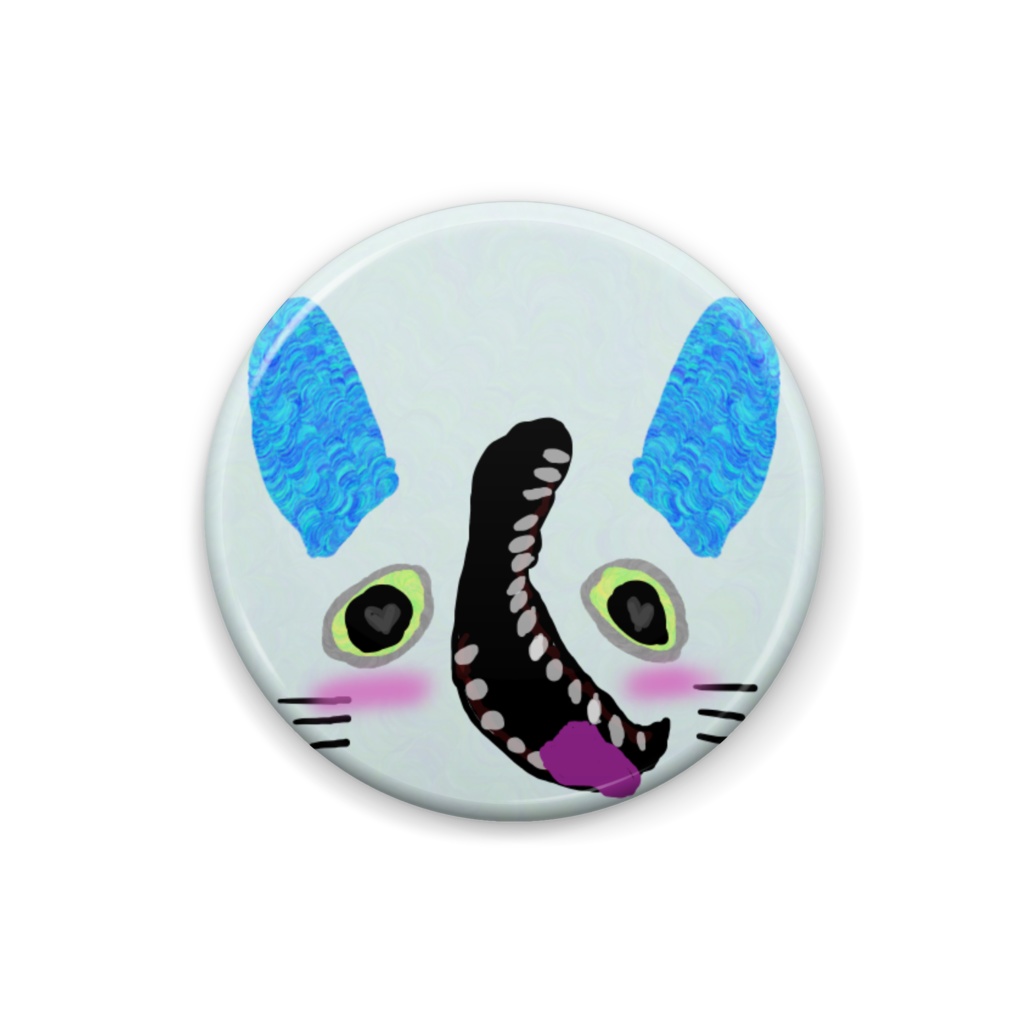 ねこのティーチくんにらめっこバッジ