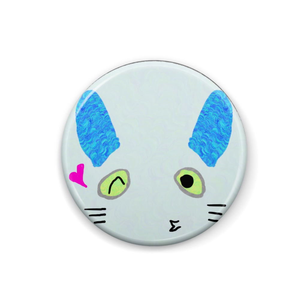 ねこのティーチくんにらめっこバッジ