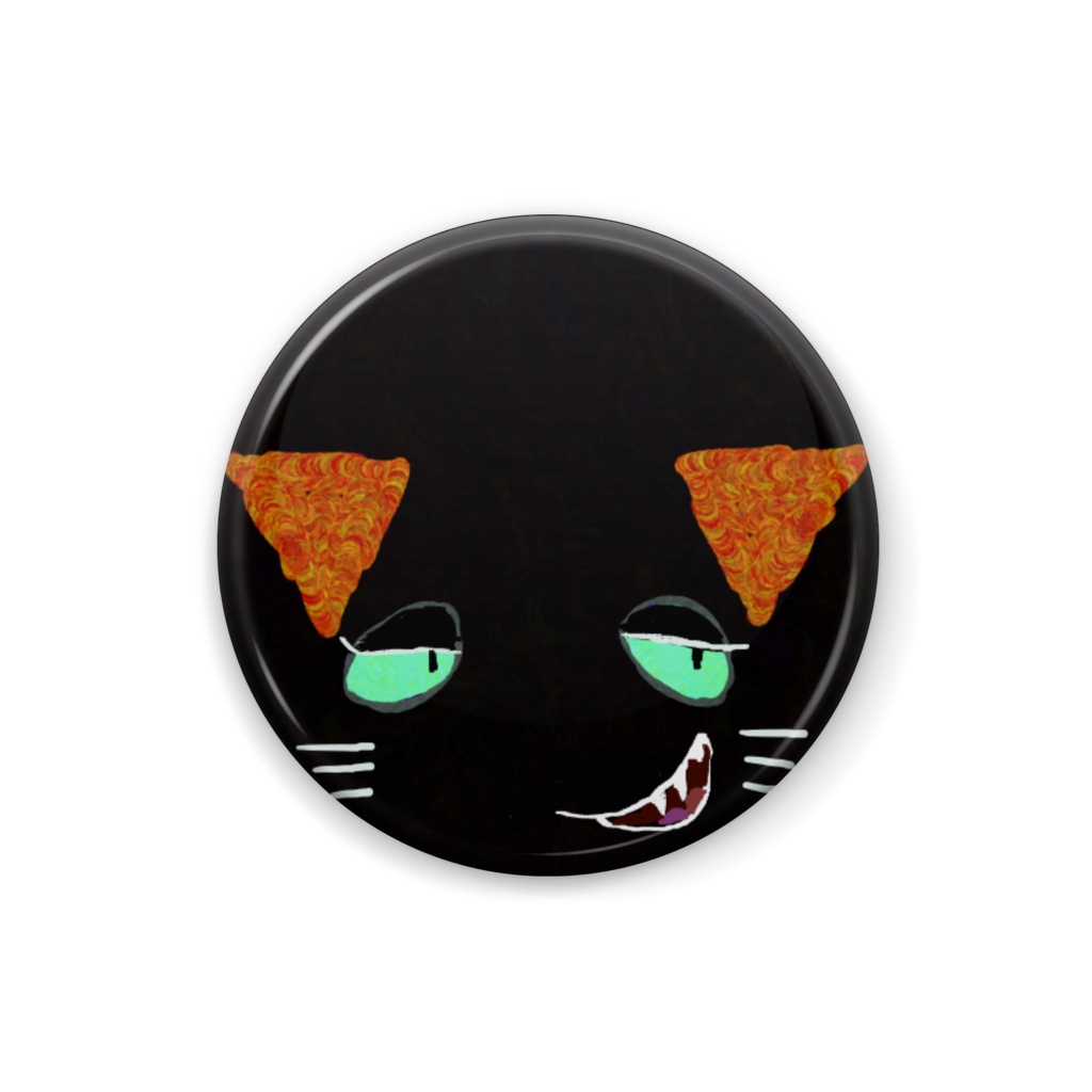 ねこのティーチくんにらめっこバッジ