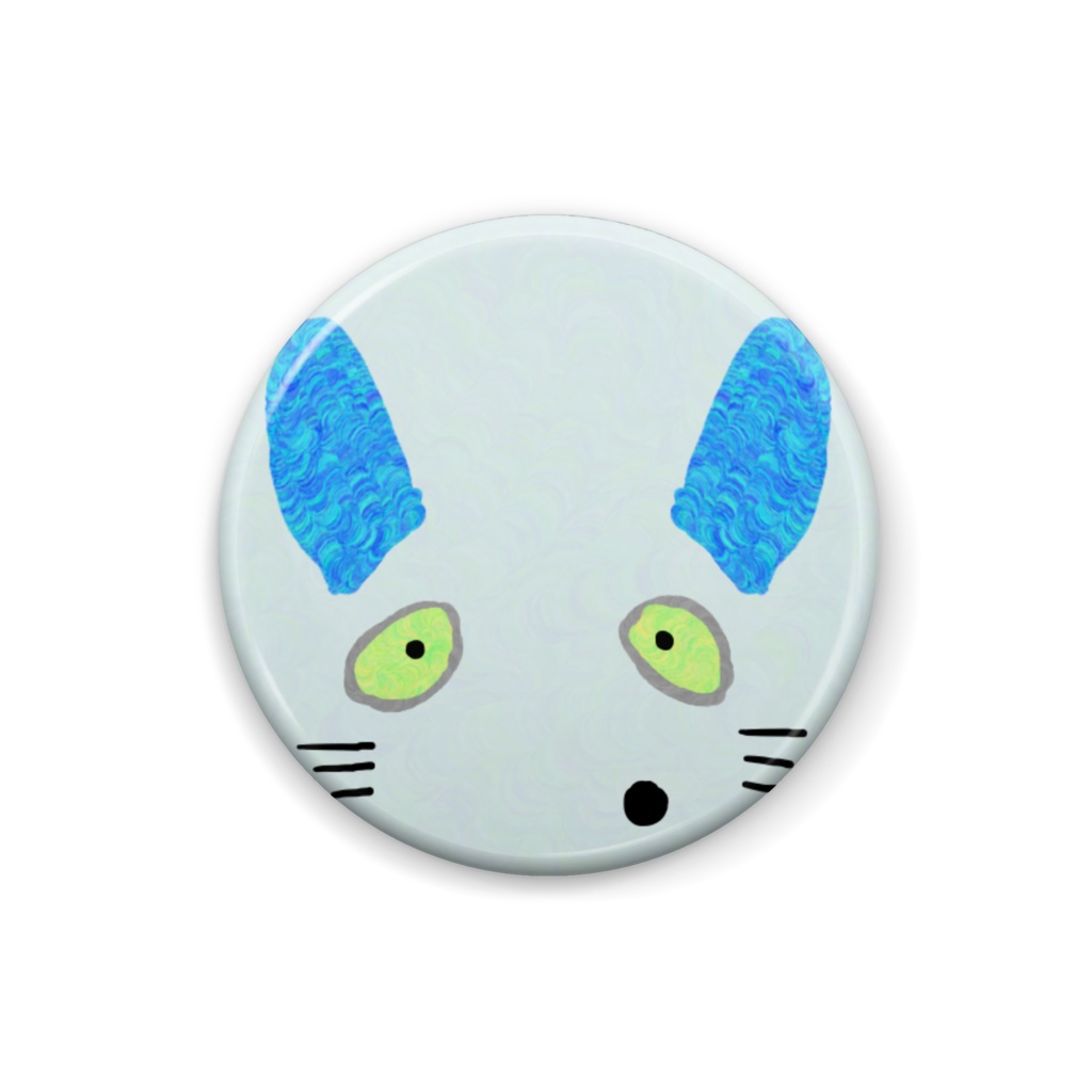 ねこのティーチくんにらめっこバッジ