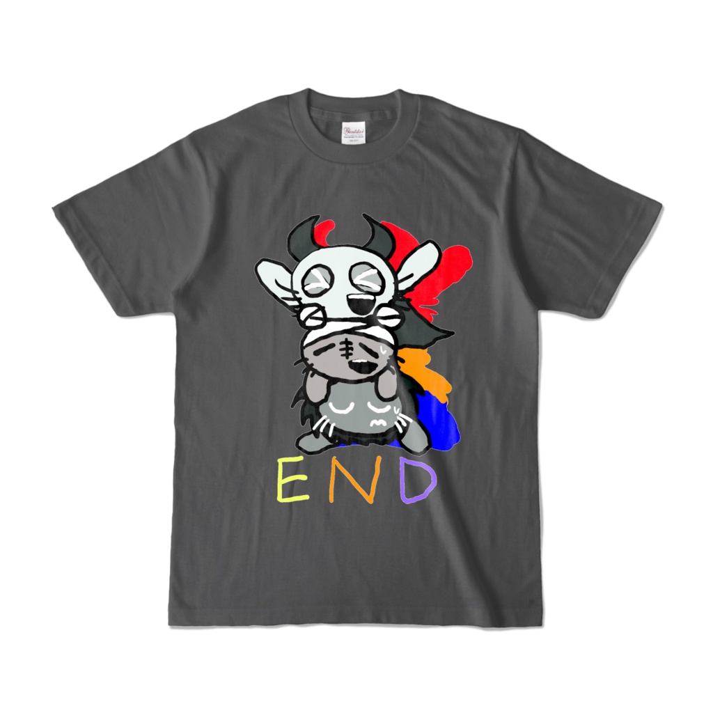 ねこのティーチくん　なかよし！灰色の住民Tシャツ