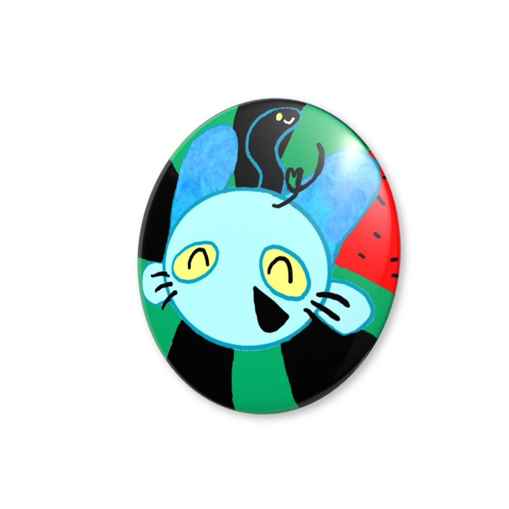 すいかのティーチくん缶バッジ ~サムくん~