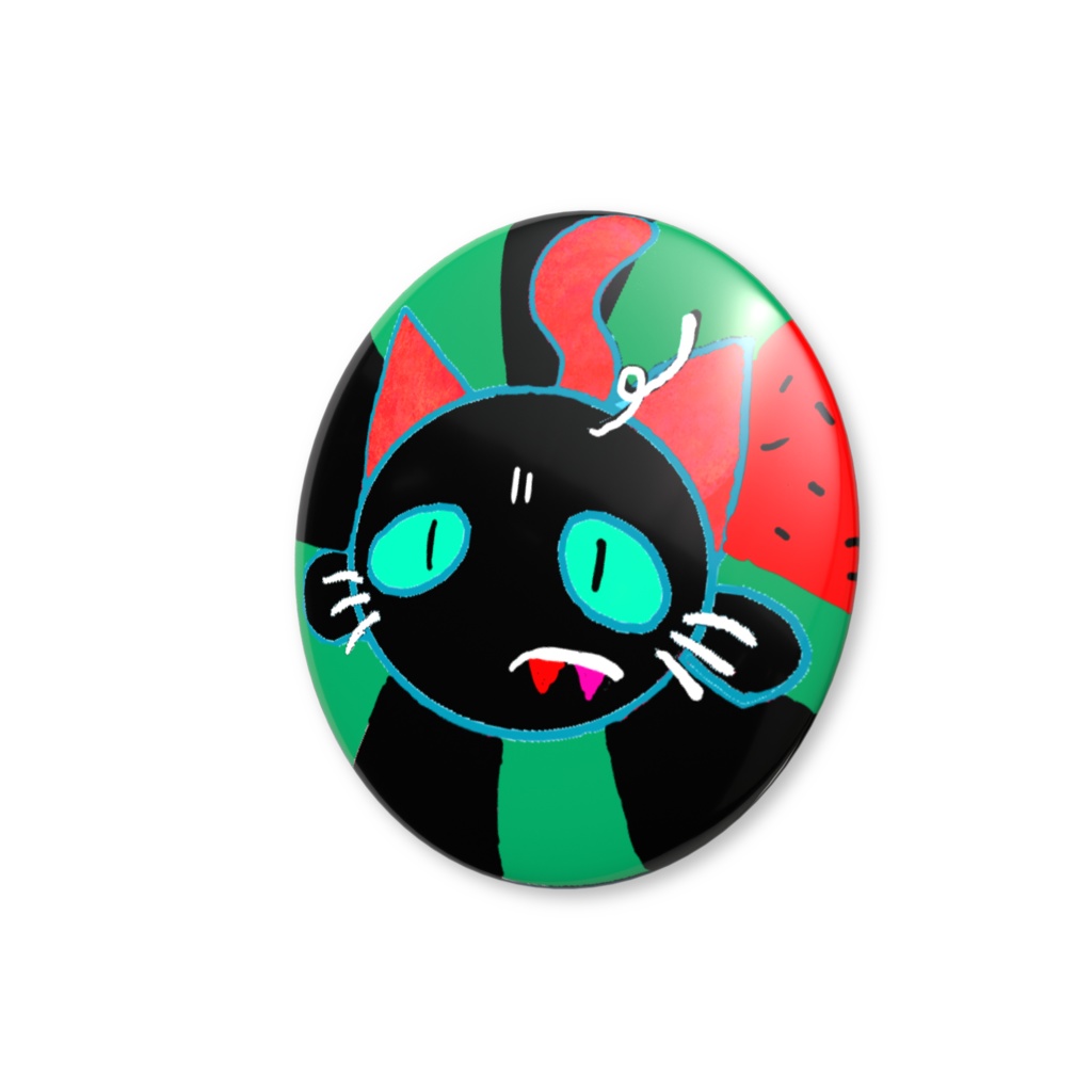 すいかのティーチくん缶バッジ ~コバヤシくん~