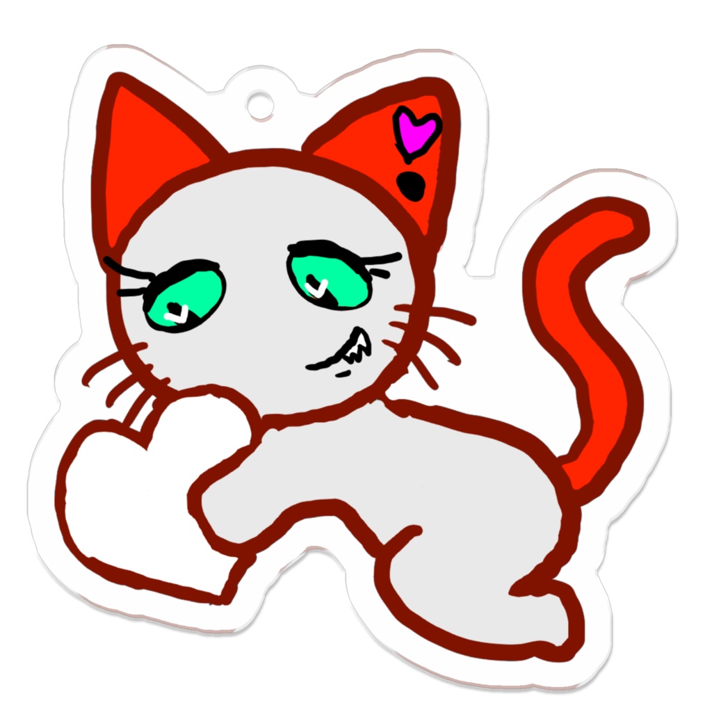 おかしのティーチちゃんアクリルキーホルダー　～ホワイトチョココバヤシちゃん～