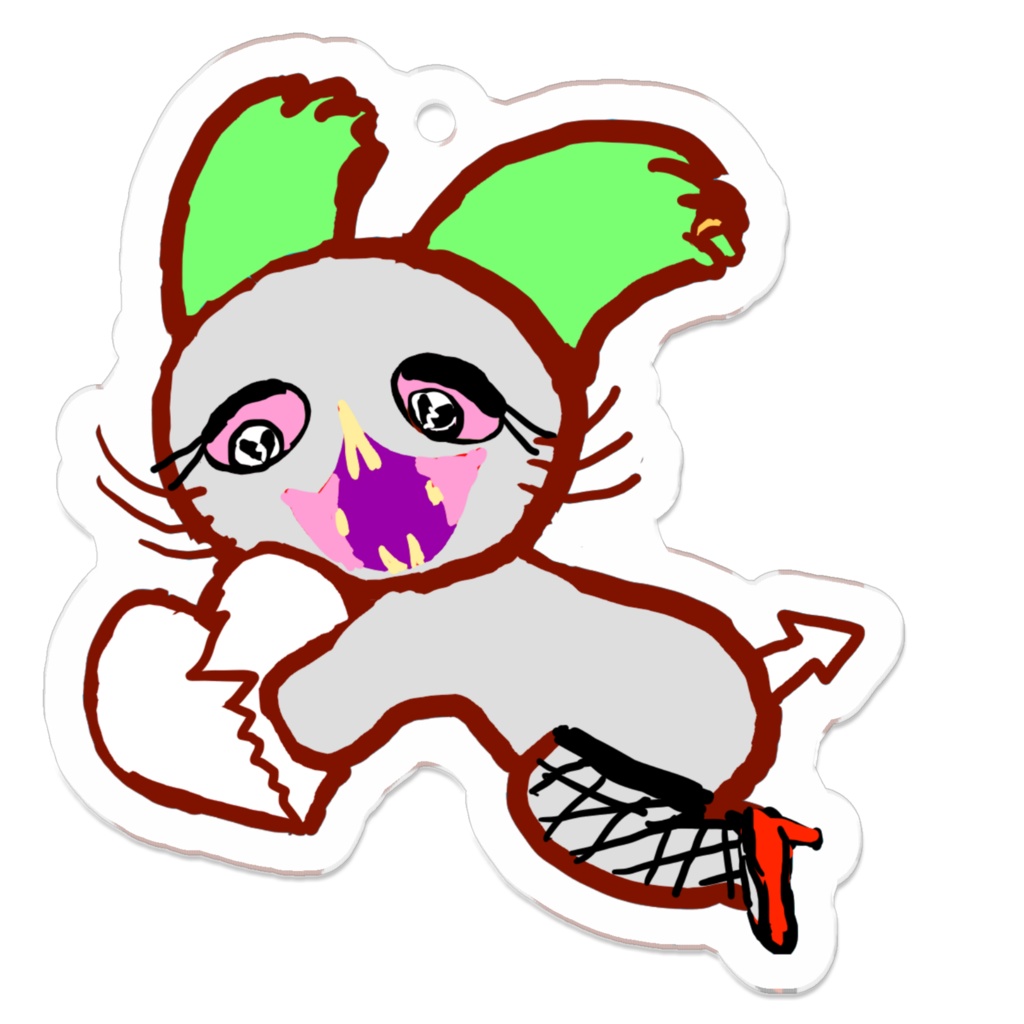 おかしのティーチちゃんアクリルキーホルダー ~マシュマロだだちゃん~