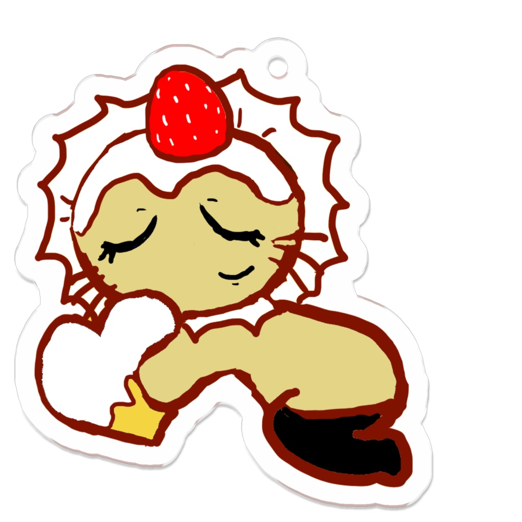 おかしのティーチちゃんアクリルキーホルダー　～カップケーキスミスちゃん～