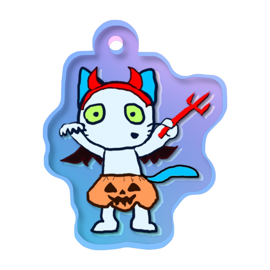 ハロウィンティーチくんめじるしチャーム 悪魔っぽいティーチ