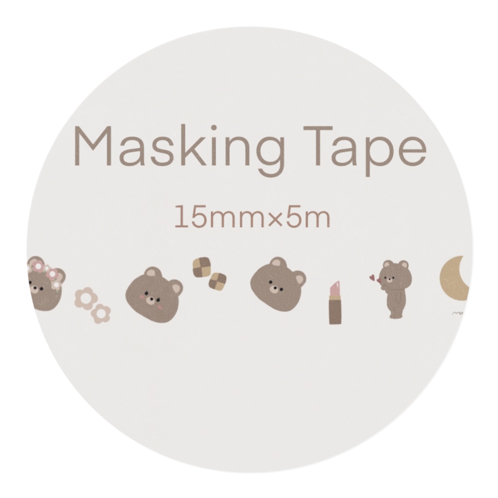 えかきのまる/くまちゃんマスキングテープ