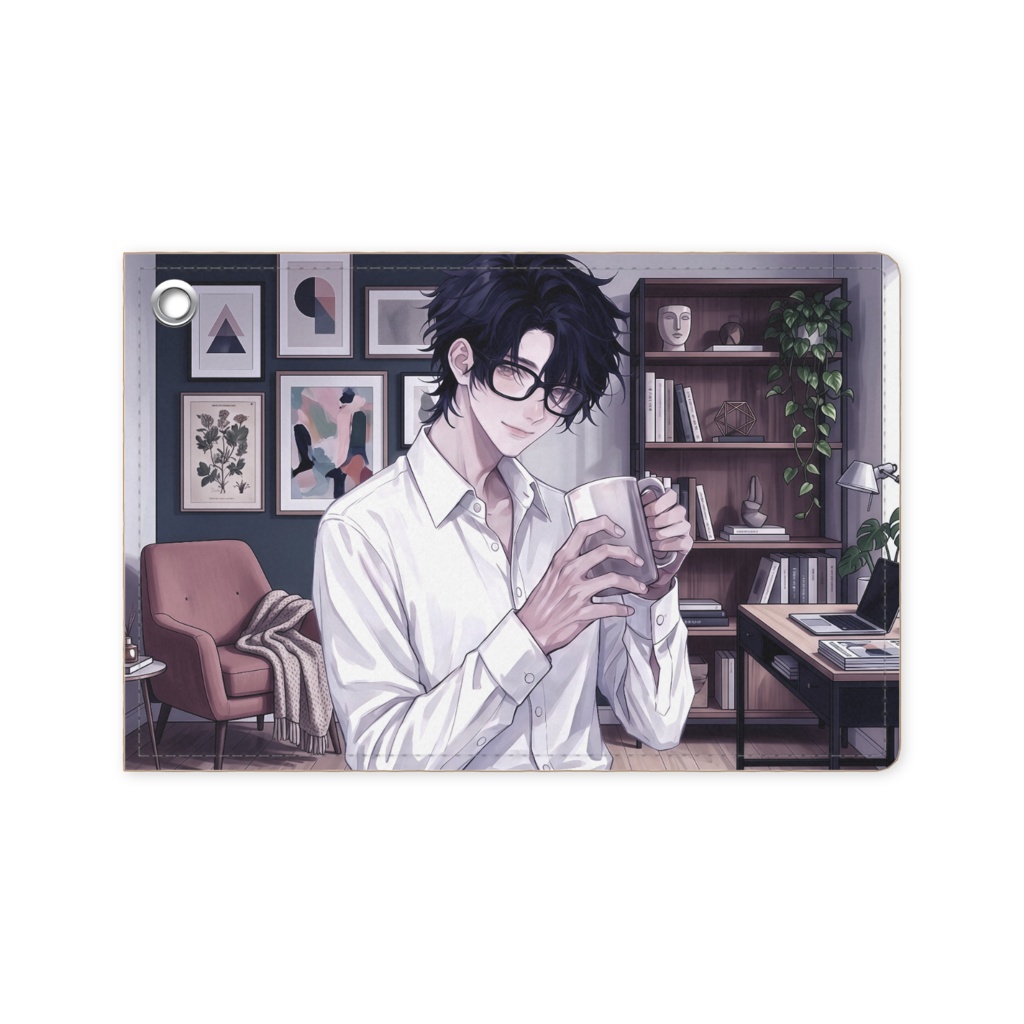 黒髪眼鏡　パスケース