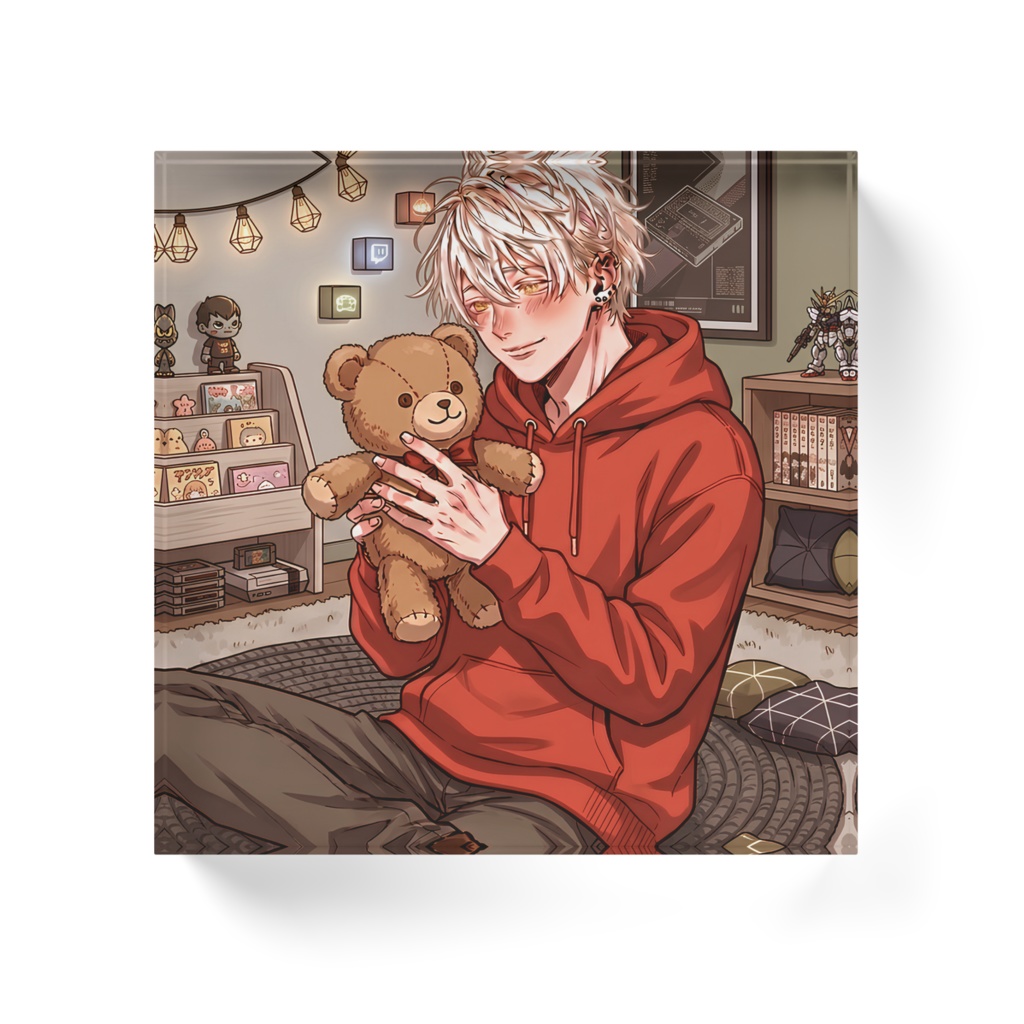 白髮 アクリルブロック