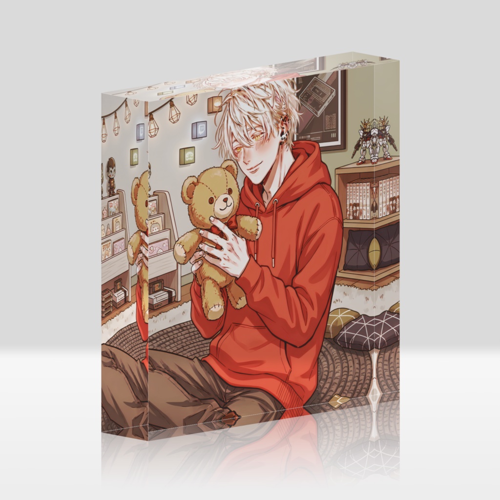 白髮　アクリルブロック