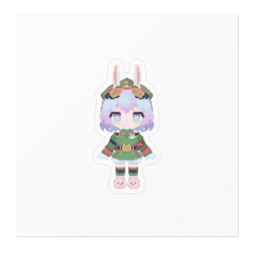 おかゆ大佐ドット絵ステッカー