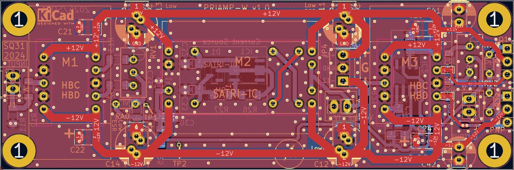 アンプ用部品 プリアンプ基板 PRIAMP-W (ガーバーデータのみ)