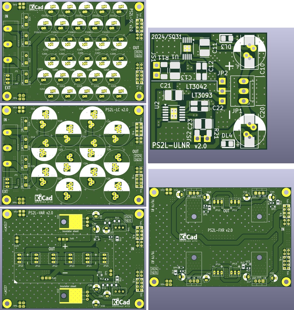 アンプ用部品 定電圧安定化電源基板 PS2L (ガーバーデータのみ)