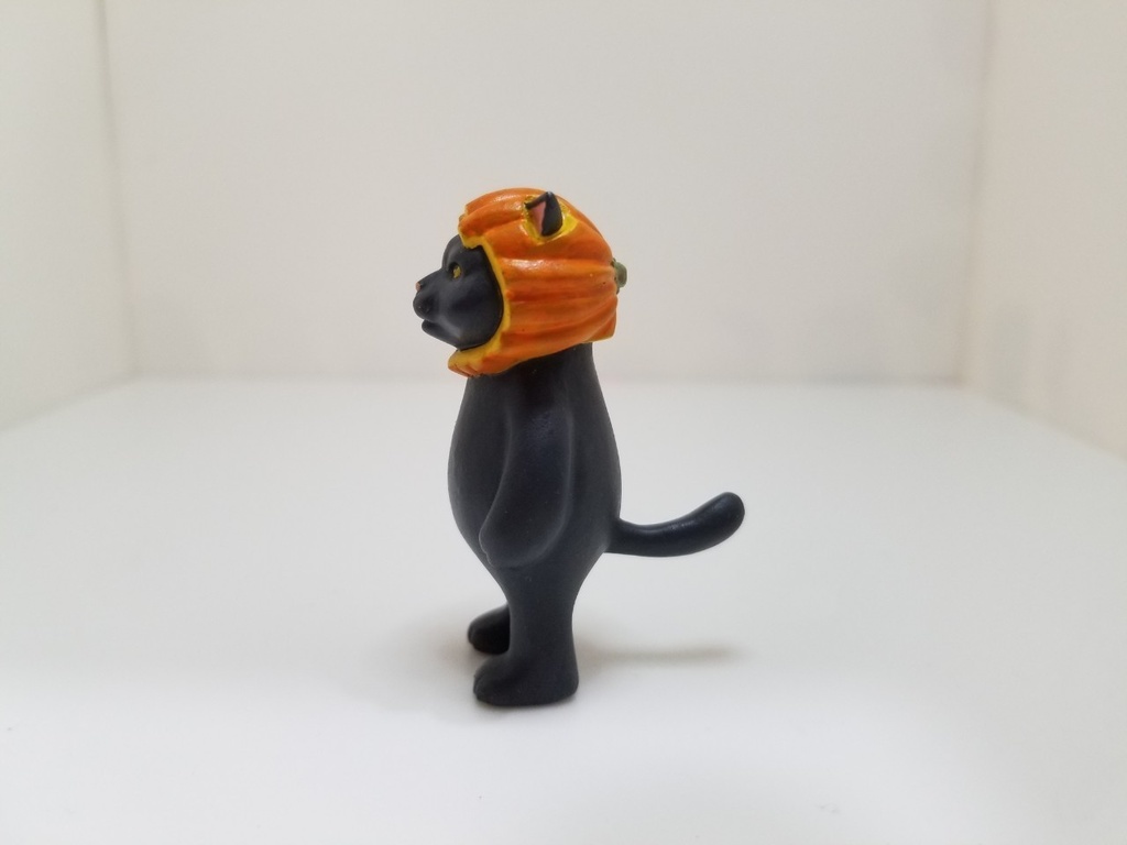 【ハロウィーン】カボチャ猫【塗装済み完成品】