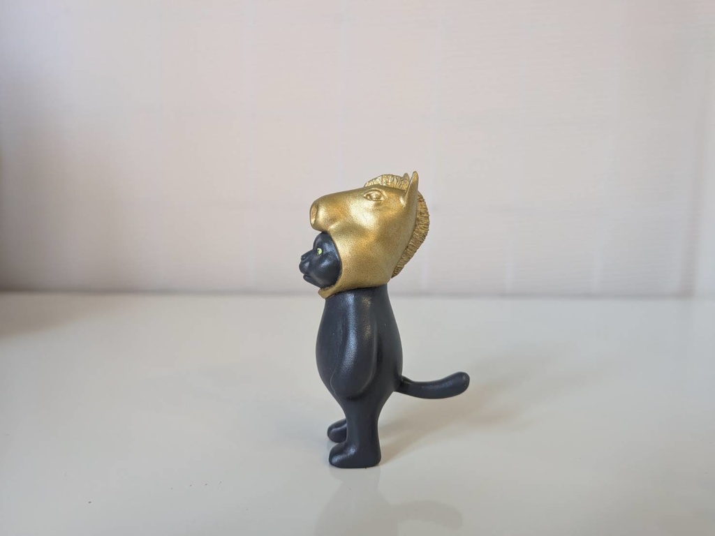 【お正月】干支キャット午・黒【塗装済み完成品】