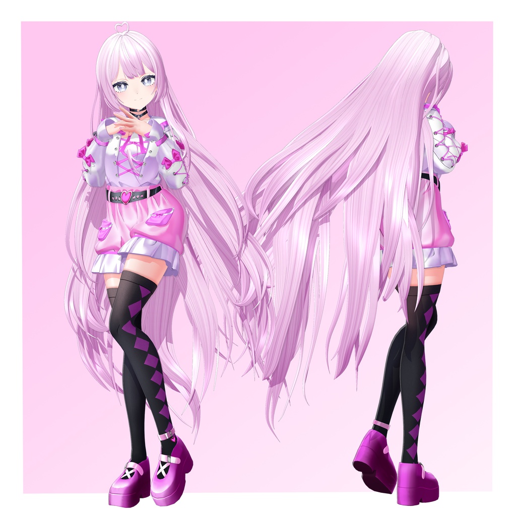 オリジナル3Dモデル "Doe" VRChat Warudo Compatible