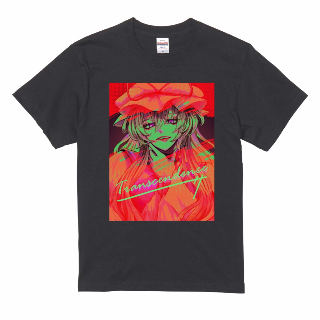 紫グラフィックTシャツ