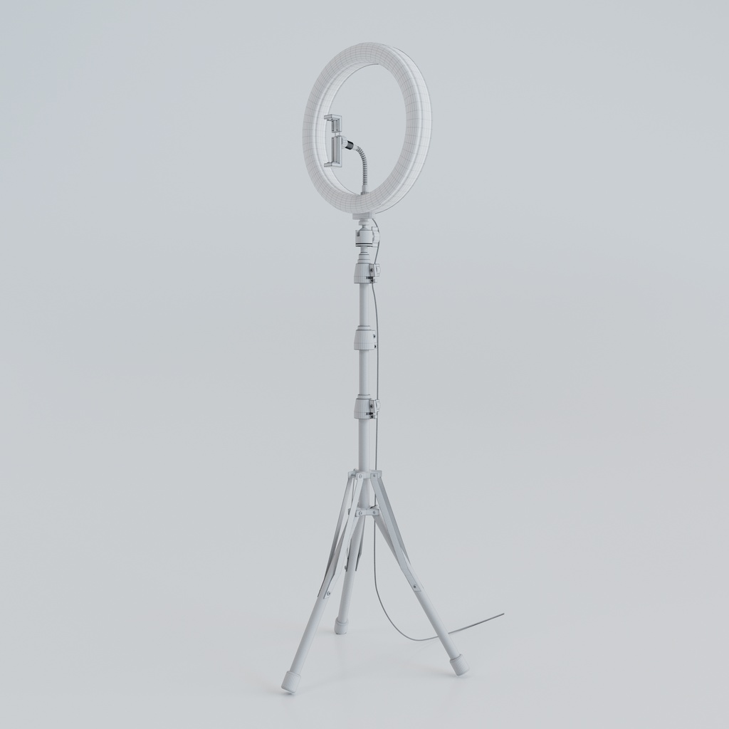 【3D】撮影用リングライト(.c4d + .fbx)