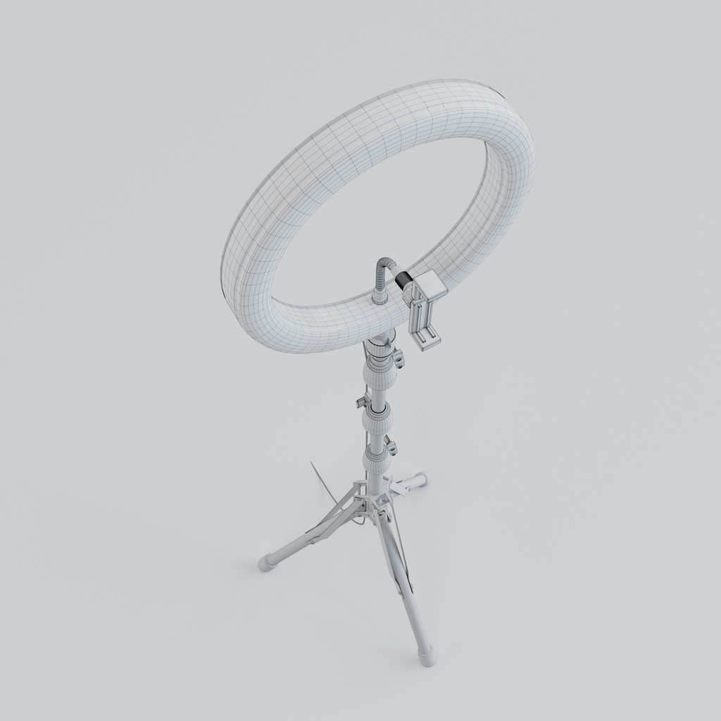 【3D】撮影用リングライト(.c4d + .fbx)