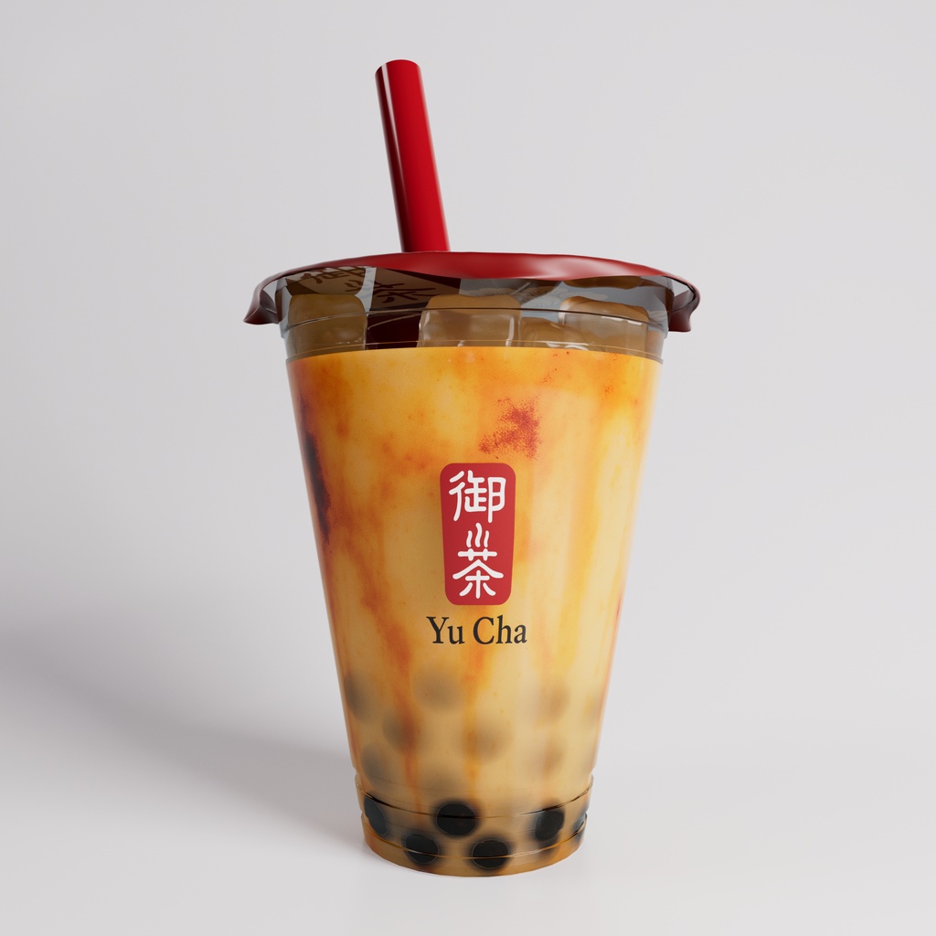 【3D】タピオカドリンク(ミルクティー・ウーロンティー・黒糖ミルクティー)(.c4d + fbx)