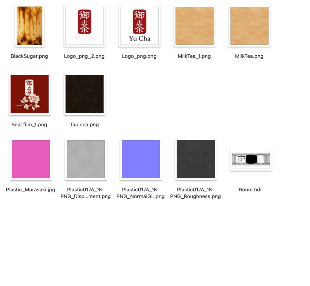 【3D】タピオカドリンク(ミルクティー・ウーロンティー・黒糖ミルクティー)(.c4d + fbx)