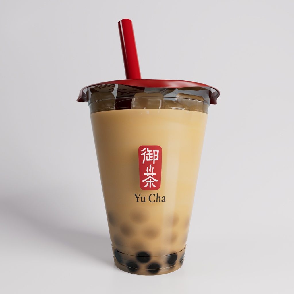 【3D】タピオカドリンク(ミルクティー・ウーロンティー・黒糖ミルクティー)(.c4d + fbx)