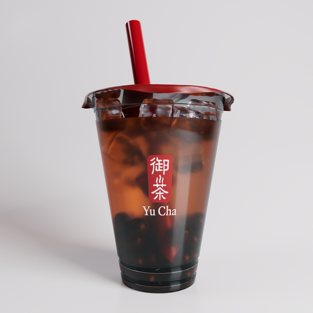 【3D】タピオカドリンク(ミルクティー・ウーロンティー・黒糖ミルクティー)(.c4d + fbx)