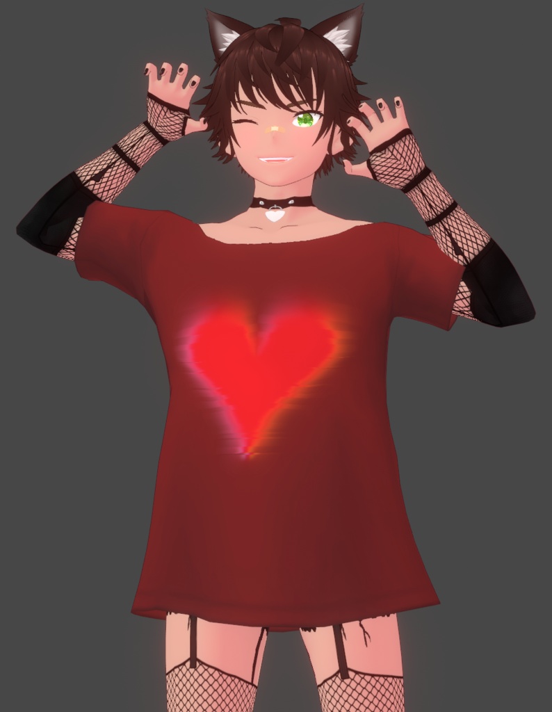 Static Heart Oversized Tee 