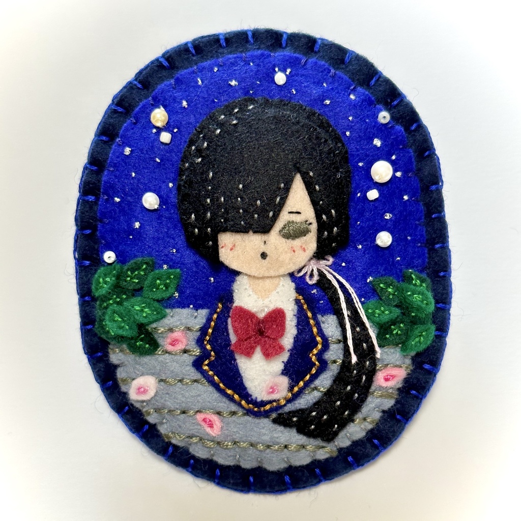 佐久夜姫子【星空へと続く坂道】フェルトワッペン