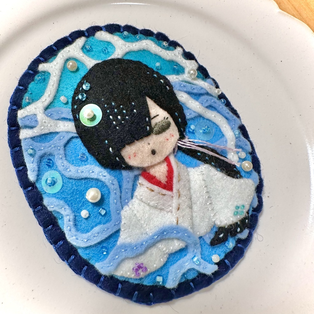 佐久夜姫子【私の生まれた【地平線】】フェルトワッペン