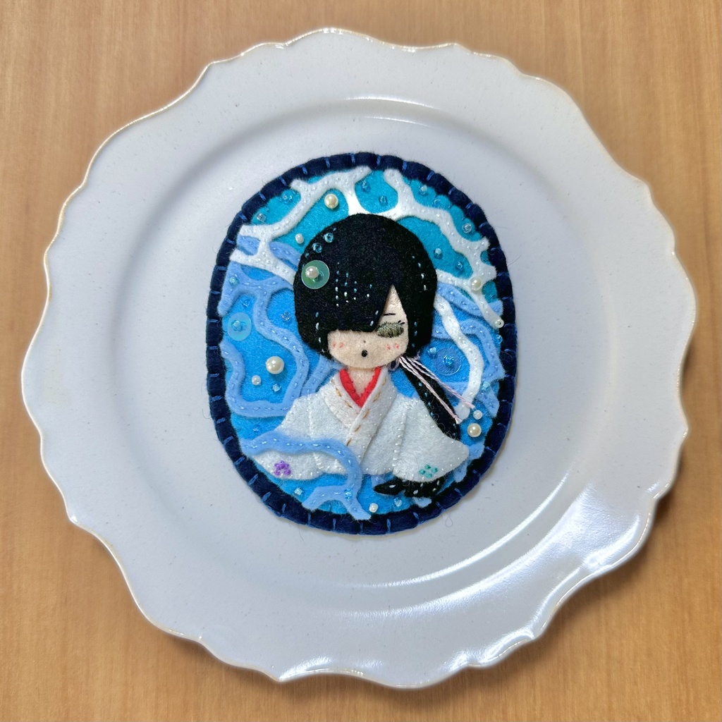 佐久夜姫子【私の生まれた【地平線】】フェルトワッペン