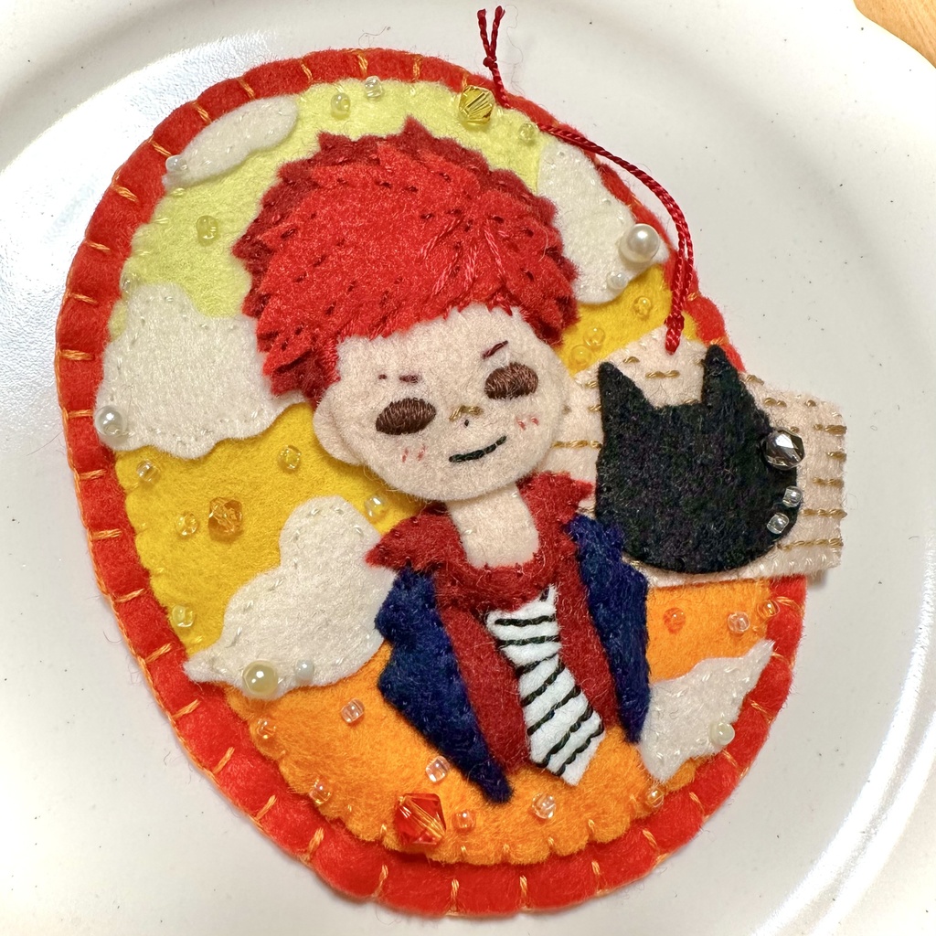 猿田犬彦【西風のように駆け抜けろッ!】フェルトワッペン